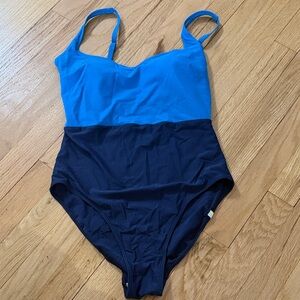 Summersalt x L.L. Bean Seascape One Piece Swimsuit Calypso Deep Sea Blue  Sz 6